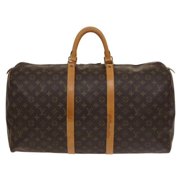 LOUIS VUITTON Monogram Keepall 55 Boston Bag M41424 LV Auth 132737 - Picture 2 of 16